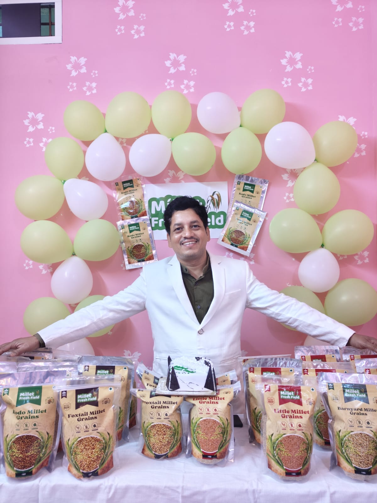 Millet Fresh Field product launch event with brand owner