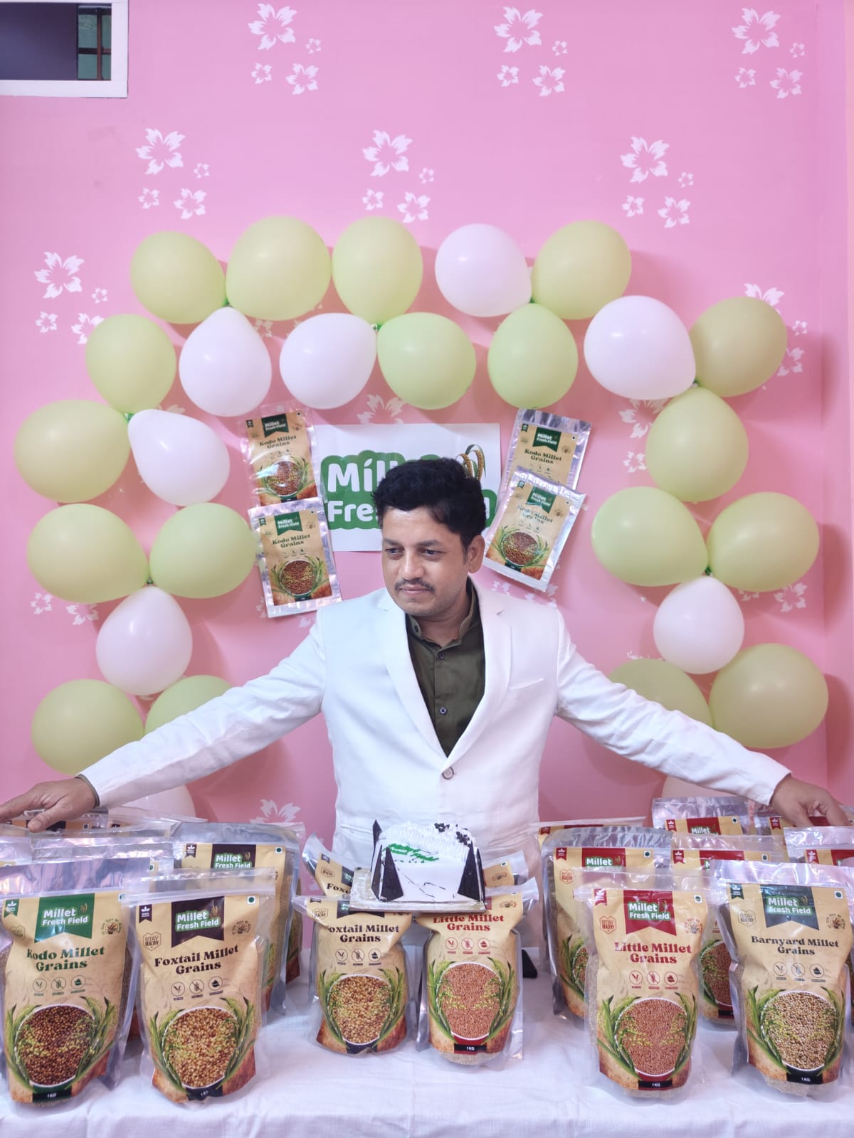 Product launch showcasing millet grains